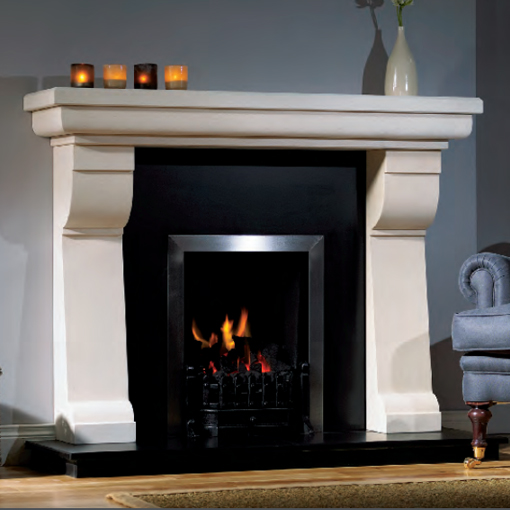 Stonefacings The Tudor Corbell Aurora White 54 Inch Honed Slate